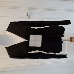 Twelfth Street by Cynthia Vincent Black Shirred Shimmer Top